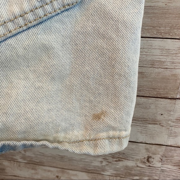 F21 Light Denim Distressed Overall Dress - Picture 12 of 12